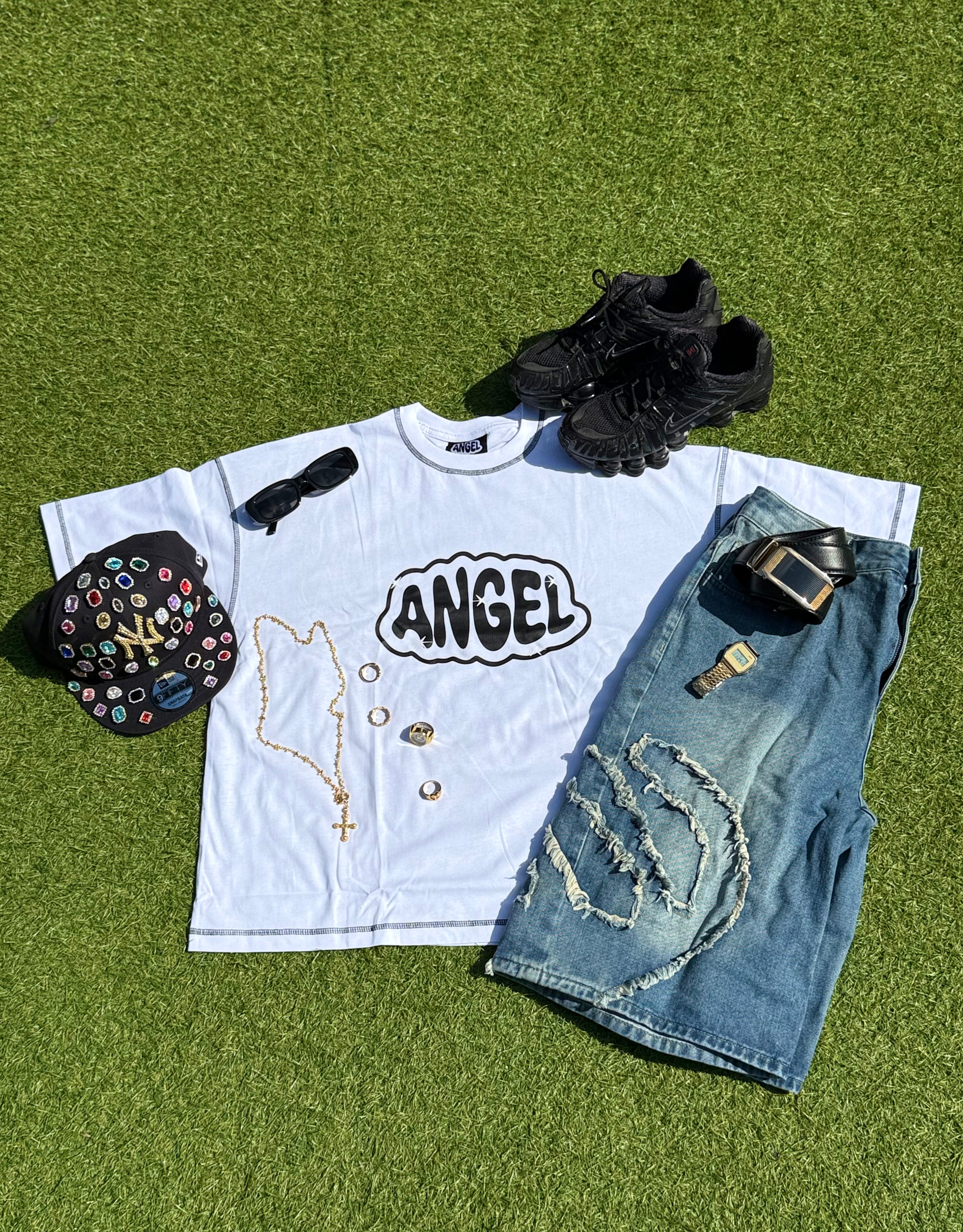 Angel Tee White/Black