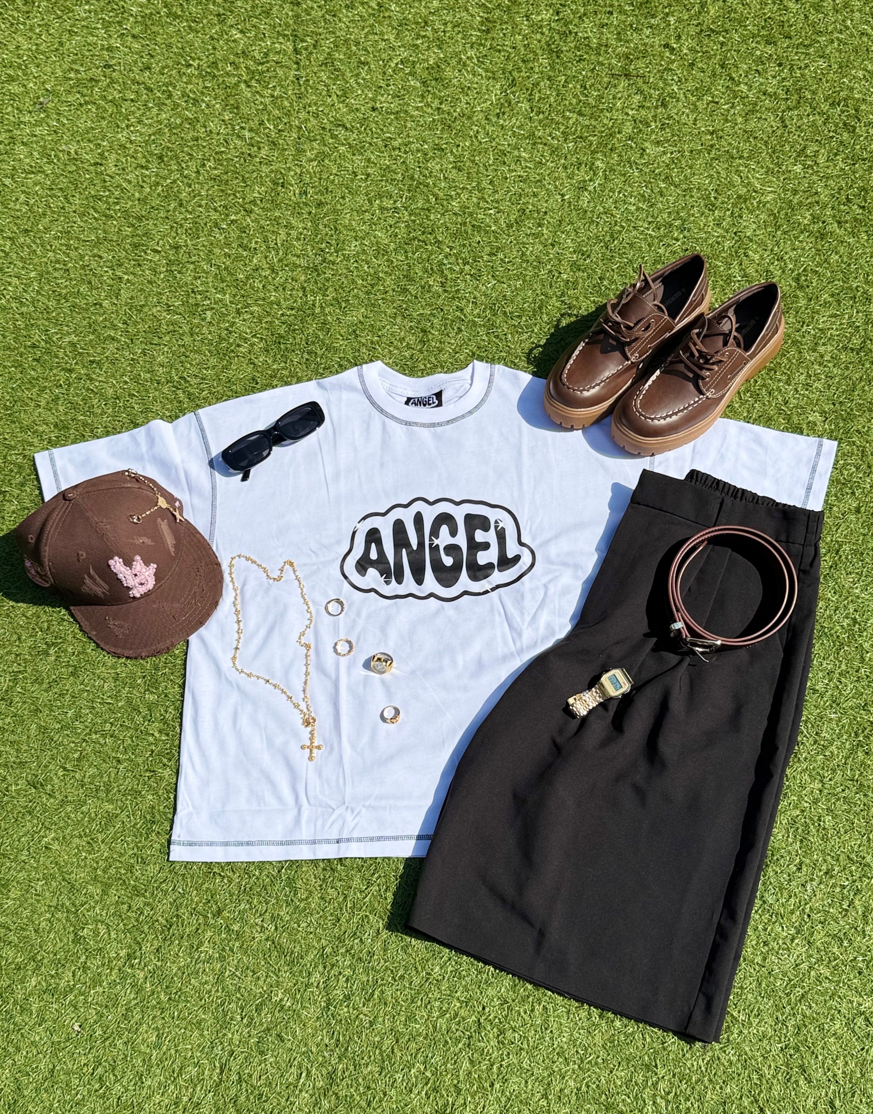 Angel Tee White/Black