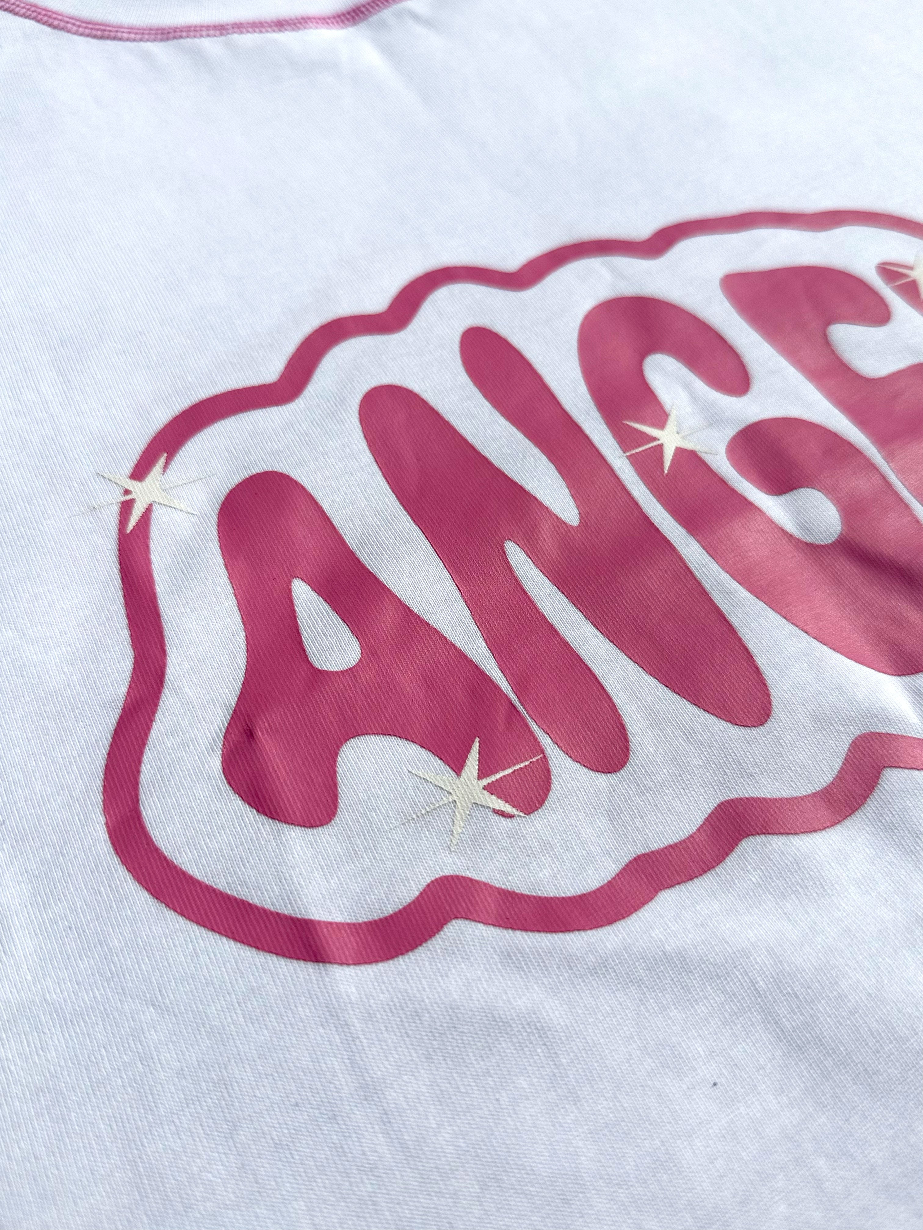 Angel Tee White/Pink